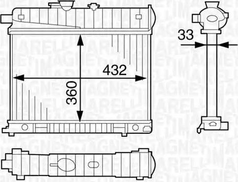 Magneti Marelli 350213122400 - Radiators, Motora dzesēšanas sistēma autodraugiem.lv