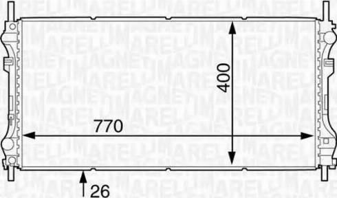 Magneti Marelli 350213122500 - Radiators, Motora dzesēšanas sistēma autodraugiem.lv