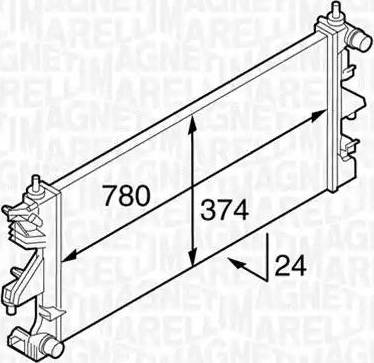 Magneti Marelli 350213127100 - Radiators, Motora dzesēšanas sistēma autodraugiem.lv