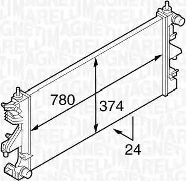 Magneti Marelli 350213127200 - Radiators, Motora dzesēšanas sistēma autodraugiem.lv