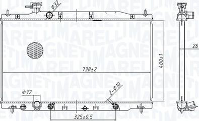 Magneti Marelli 350213179900 - Radiators, Motora dzesēšanas sistēma autodraugiem.lv