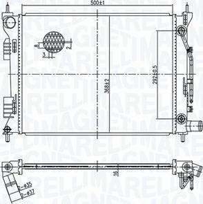 Magneti Marelli 350213179400 - Radiators, Motora dzesēšanas sistēma autodraugiem.lv