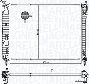 Magneti Marelli 350213179800 - Radiators, Motora dzesēšanas sistēma autodraugiem.lv