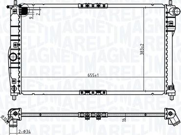 Magneti Marelli 350213174900 - Radiators, Motora dzesēšanas sistēma autodraugiem.lv