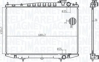 Magneti Marelli 350213174500 - Radiators, Motora dzesēšanas sistēma autodraugiem.lv