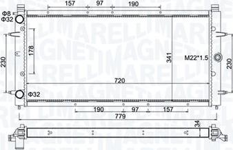 Magneti Marelli 350213174600 - Radiators, Motora dzesēšanas sistēma autodraugiem.lv