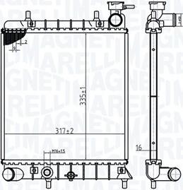 Magneti Marelli 350213174800 - Radiators, Motora dzesēšanas sistēma autodraugiem.lv