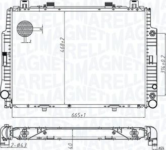 Magneti Marelli 350213174700 - Radiators, Motora dzesēšanas sistēma autodraugiem.lv