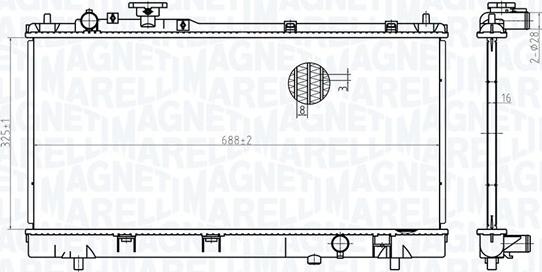 Magneti Marelli 350213175400 - Radiators, Motora dzesēšanas sistēma autodraugiem.lv