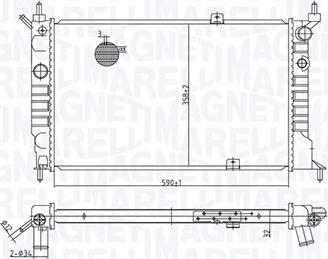 Magneti Marelli 350213175500 - Radiators, Motora dzesēšanas sistēma autodraugiem.lv