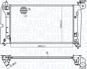 Magneti Marelli 350213175800 - Radiators, Motora dzesēšanas sistēma autodraugiem.lv