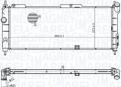 Magneti Marelli 350213175300 - Radiators, Motora dzesēšanas sistēma autodraugiem.lv