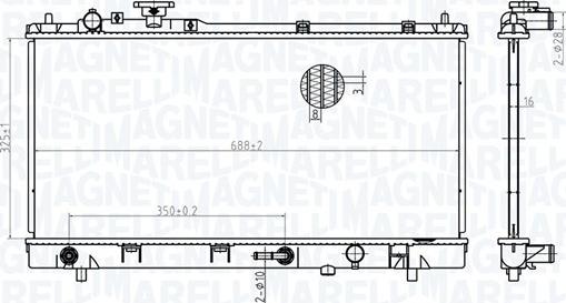 Magneti Marelli 350213175200 - Radiators, Motora dzesēšanas sistēma autodraugiem.lv