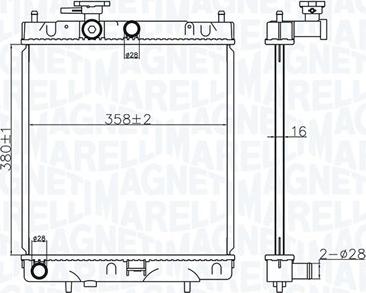 Magneti Marelli 350213176400 - Radiators, Motora dzesēšanas sistēma autodraugiem.lv