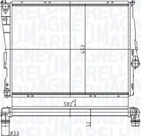 Magneti Marelli 350213176800 - Radiators, Motora dzesēšanas sistēma autodraugiem.lv