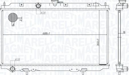 Magneti Marelli 350213176200 - Radiators, Motora dzesēšanas sistēma autodraugiem.lv