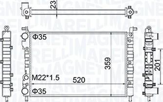 Magneti Marelli 350213171100 - Radiators, Motora dzesēšanas sistēma autodraugiem.lv