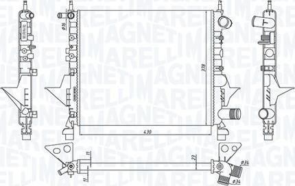 Magneti Marelli 350213171800 - Radiators, Motora dzesēšanas sistēma autodraugiem.lv