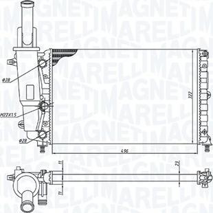 Magneti Marelli 350213171200 - Radiators, Motora dzesēšanas sistēma autodraugiem.lv