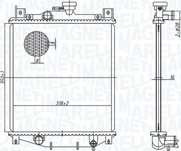 Magneti Marelli 350213178400 - Radiators, Motora dzesēšanas sistēma autodraugiem.lv