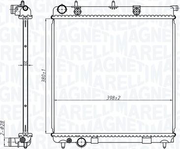 Magneti Marelli 350213173500 - Radiators, Motora dzesēšanas sistēma autodraugiem.lv