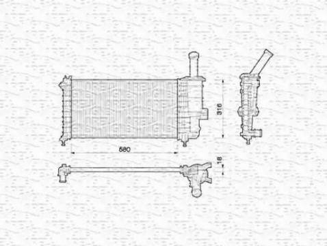 Magneti Marelli 350213173000 - Radiators, Motora dzesēšanas sistēma autodraugiem.lv