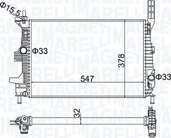 Magneti Marelli 350213173800 - Radiators, Motora dzesēšanas sistēma autodraugiem.lv