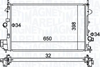 Magneti Marelli 350213173700 - Radiators, Motora dzesēšanas sistēma autodraugiem.lv