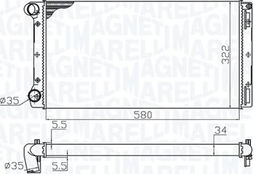 Magneti Marelli 350213172000 - Radiators, Motora dzesēšanas sistēma autodraugiem.lv