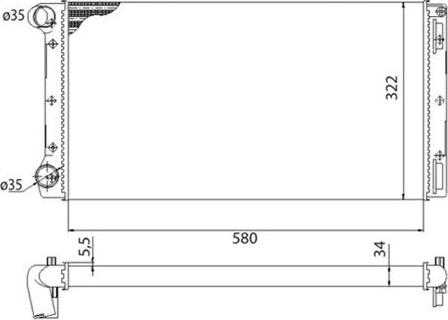 Magneti Marelli 350213172003 - Radiators, Motora dzesēšanas sistēma autodraugiem.lv