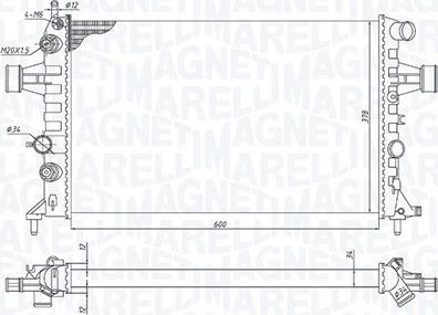 Magneti Marelli 350213172300 - Radiators, Motora dzesēšanas sistēma autodraugiem.lv