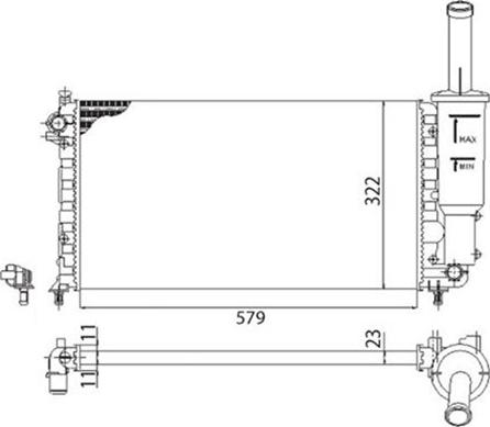 Magneti Marelli 350213892003 - Radiators, Motora dzesēšanas sistēma autodraugiem.lv