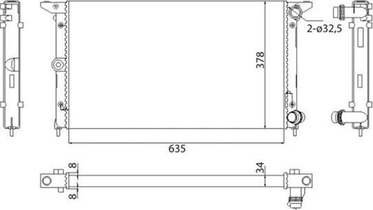 Magneti Marelli 350213844003 - Radiators, Motora dzesēšanas sistēma autodraugiem.lv