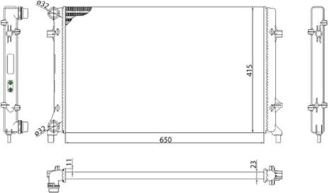 Magneti Marelli 350213853003 - Radiators, Motora dzesēšanas sistēma autodraugiem.lv