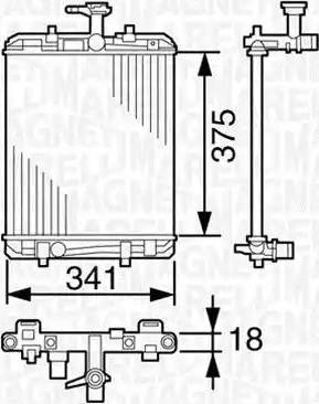 Magneti Marelli 350213390000 - Radiators, Motora dzesēšanas sistēma autodraugiem.lv