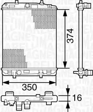 Magneti Marelli 350213393000 - Radiators, Motora dzesēšanas sistēma autodraugiem.lv