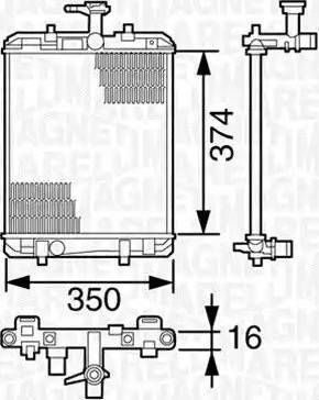 Magneti Marelli 350213392000 - Radiators, Motora dzesēšanas sistēma autodraugiem.lv