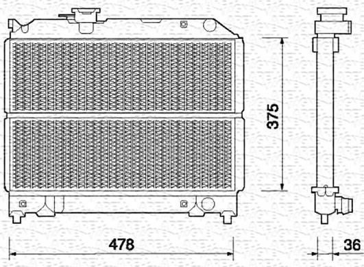 Magneti Marelli 350213369000 - Radiators, Motora dzesēšanas sistēma autodraugiem.lv