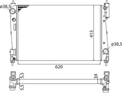 Magneti Marelli 350213385003 - Radiators, Motora dzesēšanas sistēma autodraugiem.lv