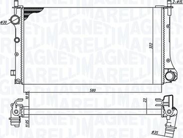 Magneti Marelli 350213382000 - Radiators, Motora dzesēšanas sistēma autodraugiem.lv