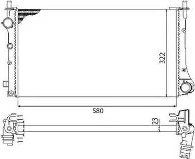 Magneti Marelli 350213382003 - Radiators, Motora dzesēšanas sistēma autodraugiem.lv