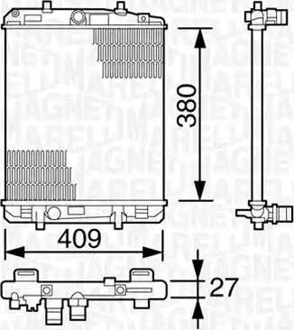 Magneti Marelli 350213387000 - Radiators, Motora dzesēšanas sistēma autodraugiem.lv