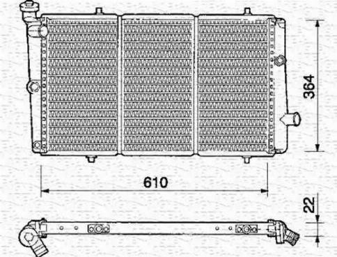 Magneti Marelli 350213336000 - Radiators, Motora dzesēšanas sistēma autodraugiem.lv