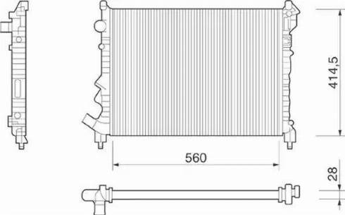 Magneti Marelli 350213254000 - Radiators, Motora dzesēšanas sistēma autodraugiem.lv