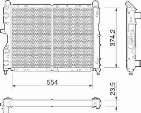 Magneti Marelli 350213256000 - Radiators, Motora dzesēšanas sistēma autodraugiem.lv