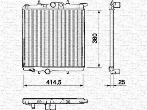 Magneti Marelli 350213250000 - Radiators, Motora dzesēšanas sistēma autodraugiem.lv