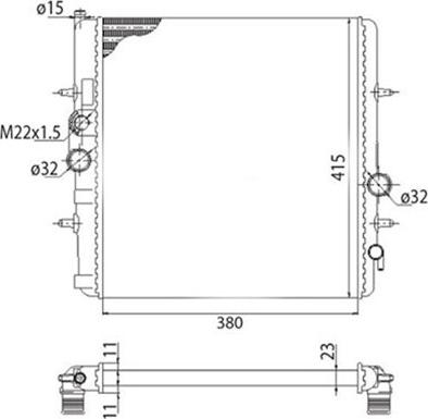 Magneti Marelli 350213250003 - Radiators, Motora dzesēšanas sistēma autodraugiem.lv