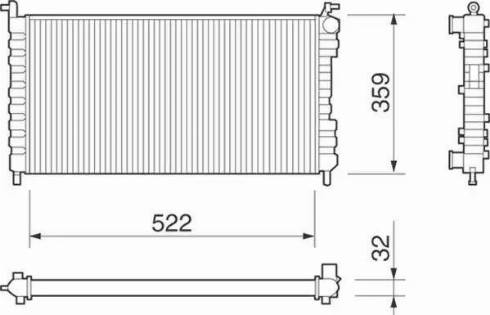 Magneti Marelli 350213258000 - Radiators, Motora dzesēšanas sistēma autodraugiem.lv