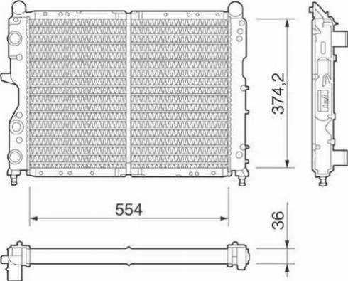 Magneti Marelli 350213257000 - Radiators, Motora dzesēšanas sistēma autodraugiem.lv