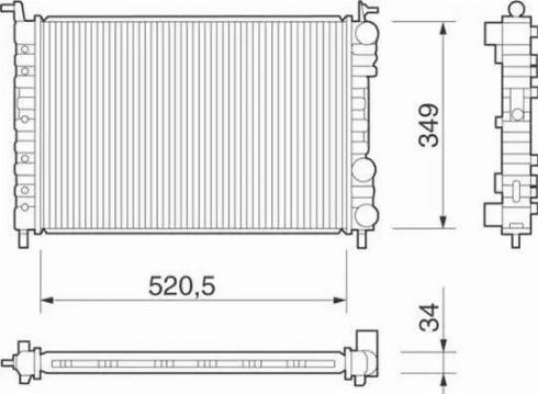 Magneti Marelli 350213260000 - Radiators, Motora dzesēšanas sistēma autodraugiem.lv